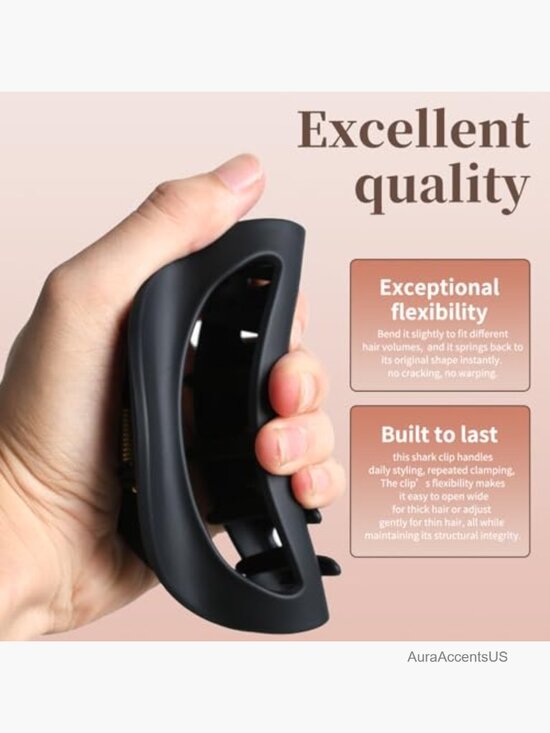 3 Pack Extra Large Silicone Hair Claw Clips for Thick Curly Hair main image 6